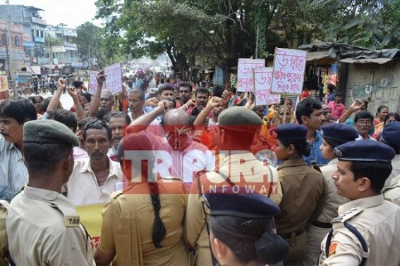 Tripura Terrorist Era's 'Udbastu' Bengali families begin mass demonstration demanding rehabilitation, compensation